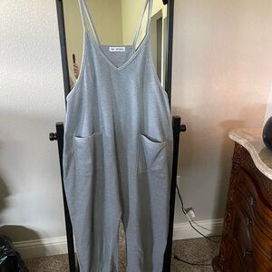 Gray Cropped Jumpsuit